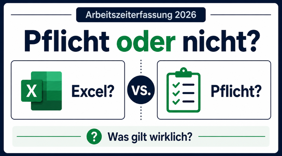 Arbeitszeiterfassung Pflicht 2026 Excel reicht oder nicht Deutschland